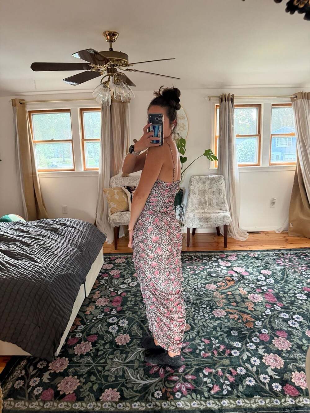 Nasty Gal 'Who Rose There' Floral Maxi Dress with a...